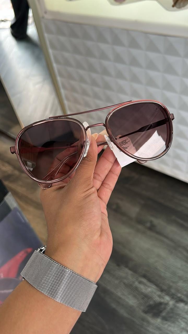 Óculos aviador feminino rosê