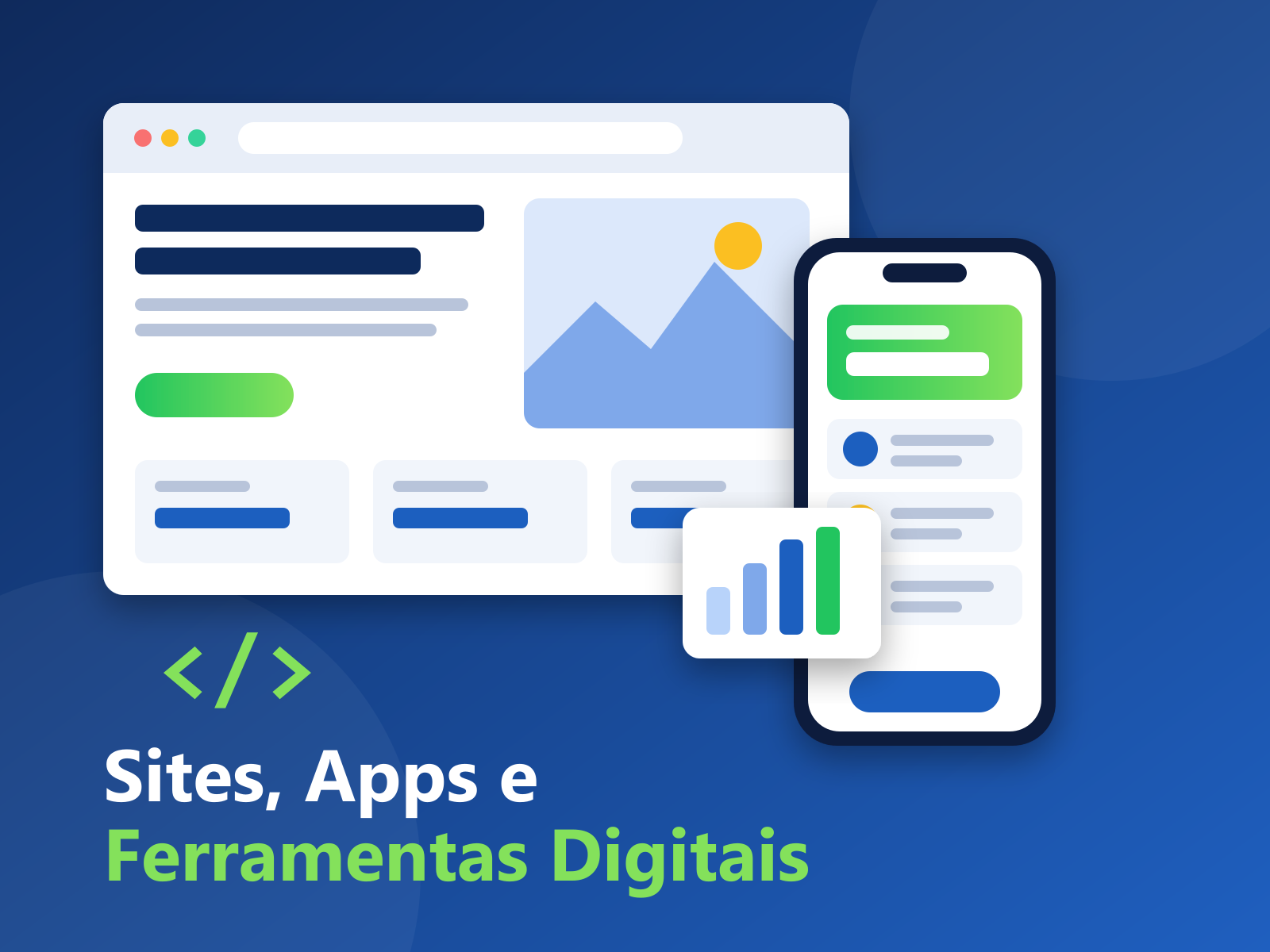 Criação de sites, aplicativos e sistemas sob medida