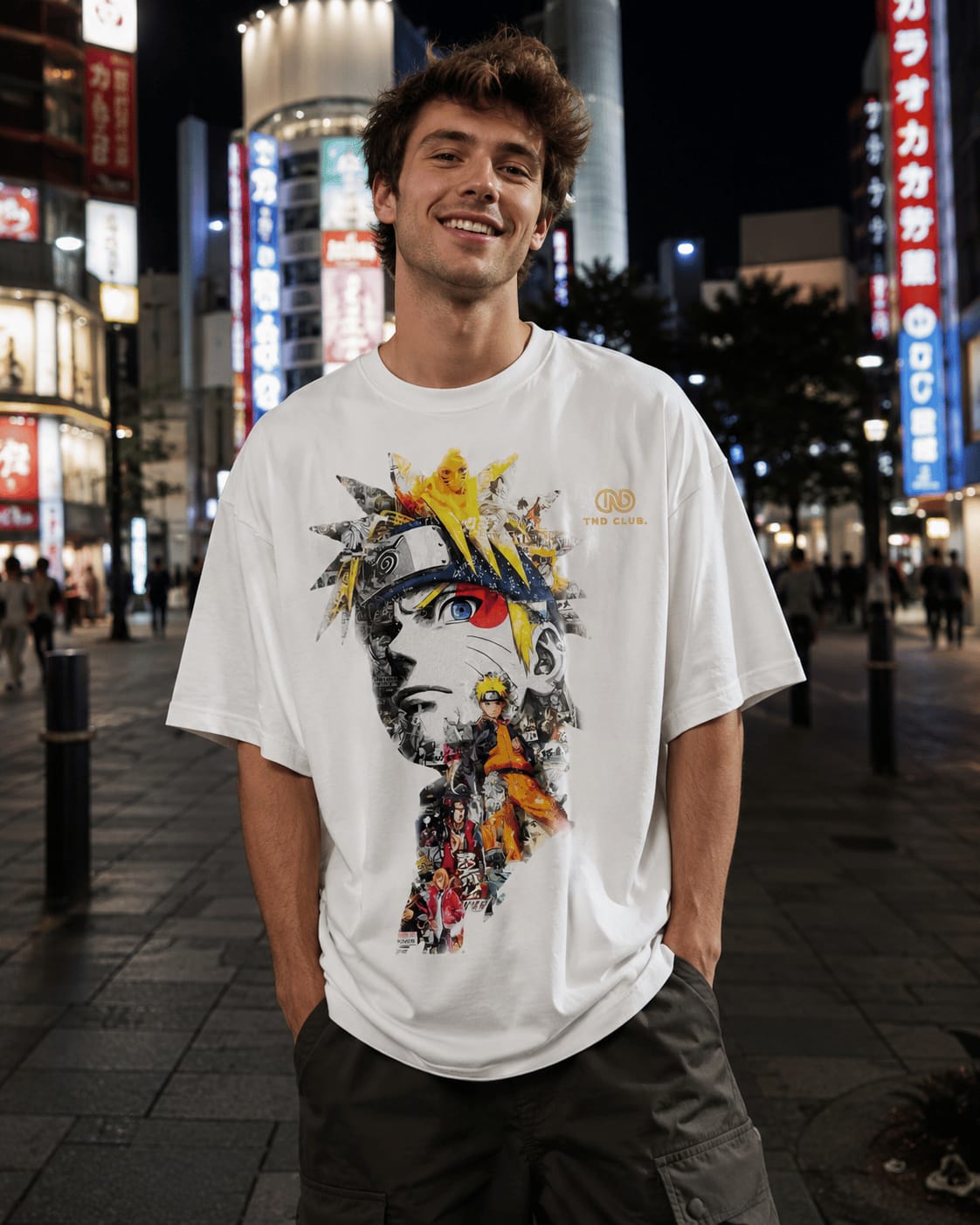 Camisa branca TND Club Wear oversized em algodão penteado