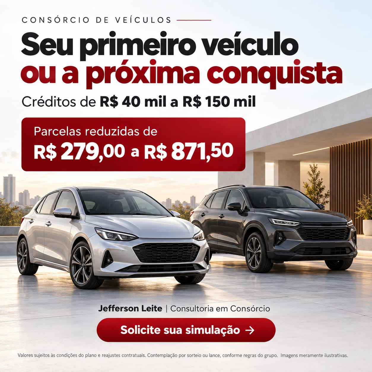 Consórcio de veículos Ademicon com créditos de R$ 40 mil a R$ 150 mil